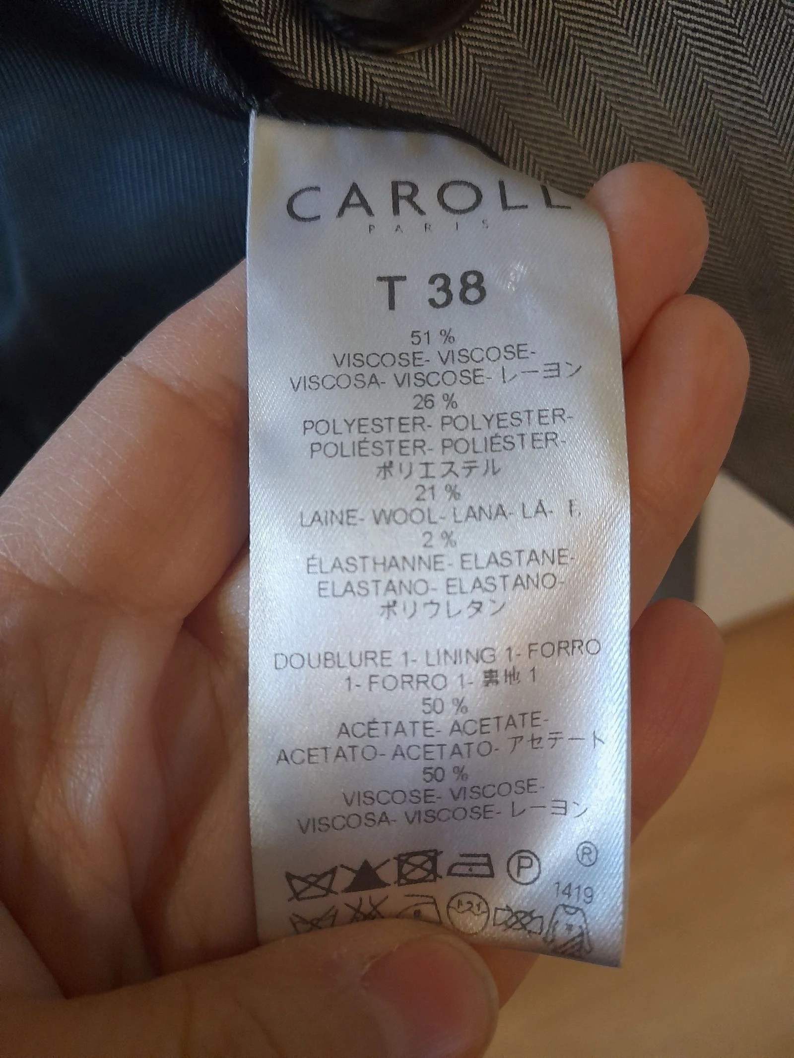 Blazer gris Caroll M 🩶 – photo 5